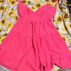 SHEIN Hot Pink Spaghetti Strap Dress